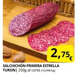 Supermercados MAS Salchichón primera estrella turon oferta