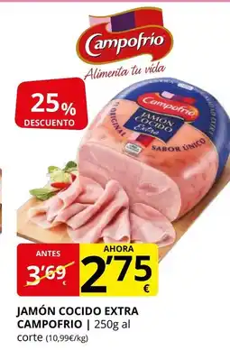 Supermercados MAS CAMPOFRIO Jamón cocido extra oferta