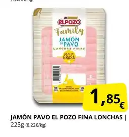 Supermercados MAS Jamón pavo el pozo fina lonchas oferta