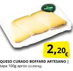 Supermercados MAS Queso curado boffard artesano oferta