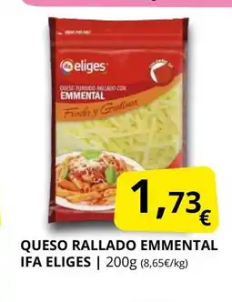 Supermercados MAS IFA ELIGES Queso rallado emmental oferta