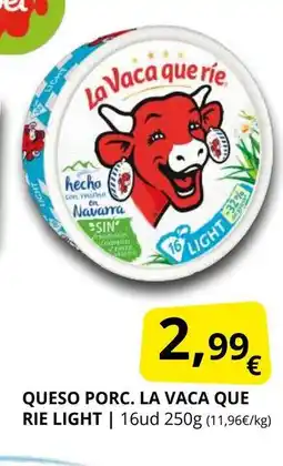 Supermercados MAS LA VACA QUE RIE Queso porc oferta