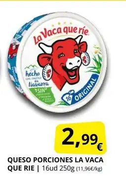 Supermercados MAS LA VACA QUE RIE Queso porciones oferta