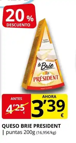 Supermercados MAS PRESIDENt Queso brie oferta