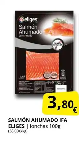 Supermercados MAS IFA ELIGES Salmón ahumado oferta