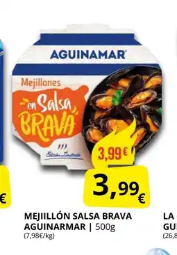 Supermercados MAS AGUINARMAR Mejiillón salsa brava oferta