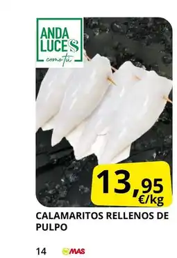 Supermercados MAS Calamaritos rellenos de caella en adobo oferta