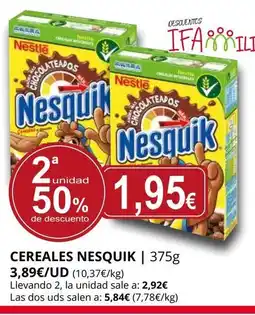 Supermercados MAS NESQUIK Cereales oferta
