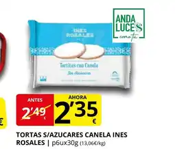 Supermercados MAS INES ROSALES Tortas s/azucares canela oferta
