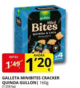 Supermercados MAS GULLON Galleta minibites cracker quinoa oferta