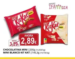 Supermercados MAS KIT KAT Chocolatina mini mini blanco oferta