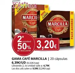Supermercados MAS MARCILLA Gama café oferta