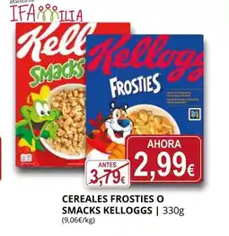 Supermercados MAS KELLOGG'S Cereales frosties o smacks oferta