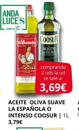 Supermercados MAS Aceite oliva suave la española o intenso coosur oferta