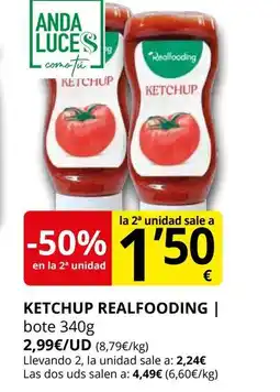 Supermercados MAS REALFOODING Ketchup oferta