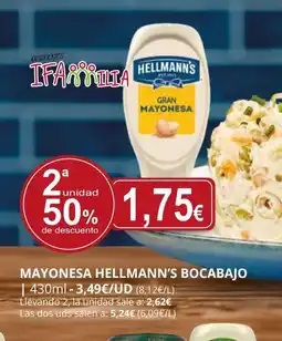 Supermercados MAS HELLMANN'S Mayonesa bocabajo oferta