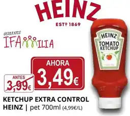 Supermercados MAS HEINZ Ketchup extra control oferta