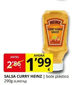 Supermercados MAS HEINZ Salsa curry oferta