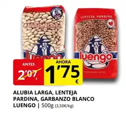 Supermercados MAS LUENGO Alubia larga lenteja pardina garbanzo blanco oferta