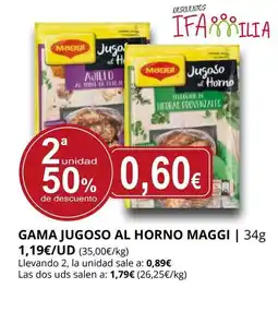 Supermercados MAS MAGGI Gama jugoso al horno oferta