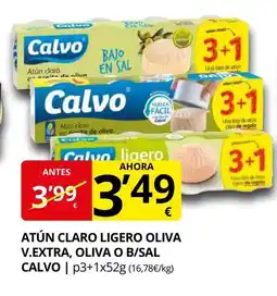 Supermercados MAS CALVO Atún claro ligero oliva v.extra, oliva o b/sal oferta
