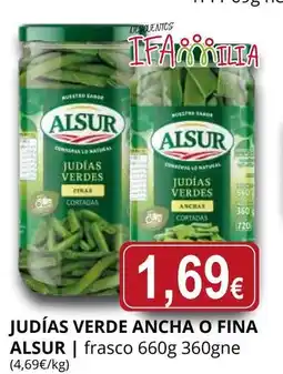 Supermercados MAS ALSUR Judías verde ancha o fina oferta