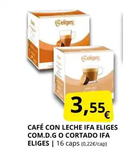 Supermercados MAS IFA ELIGES Café con leche ifa eliges com.d.g o cortado oferta