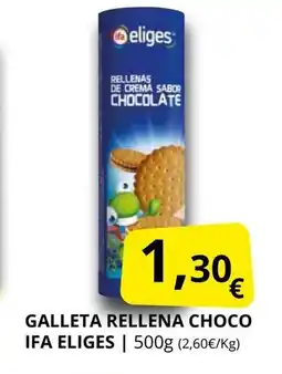 Supermercados MAS IFA ELIGES Galleta rellena choco oferta
