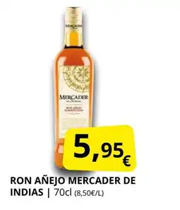 Supermercados MAS MERCADER DE INDIAS Ron añejo oferta