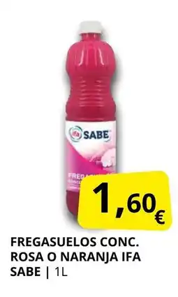 Supermercados MAS IFA SABE Fregasuelos conc. rosa o naranja oferta
