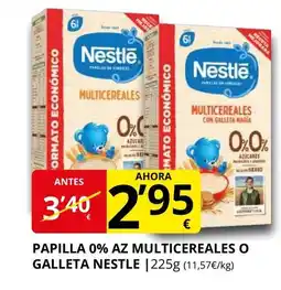 Supermercados MAS NESTLE Papilla 0% az multicereales o galleta oferta