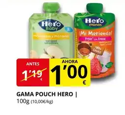 Supermercados MAS HERO Gama pouch oferta