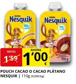Supermercados MAS NESQUIK cacao o cacao plátano oferta