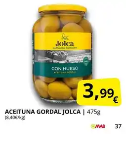 Supermercados MAS JOLCA Aceituna gordal oferta