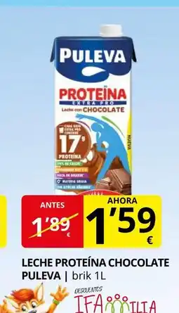 Supermercados MAS PULEVA Leche proteína chocolate oferta