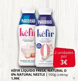 Supermercados MAS KÉFIR Líquido fresa, natural o 0% natural nestle oferta