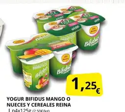 Supermercados MAS REINA Yogur bifidus mango o nueces y cereales oferta