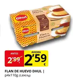 Supermercados MAS DHUL Flan de huevo oferta