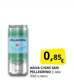 Supermercados MAS SAN PELLEGRINO Agua c/gas oferta