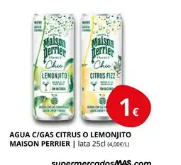 Supermercados MAS MAISON PERRIER Agua c/gas citrus o lemonjito oferta
