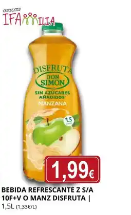 Supermercados MAS DISFRUTA Bebida refrescante z s/a 10f+v o manz oferta