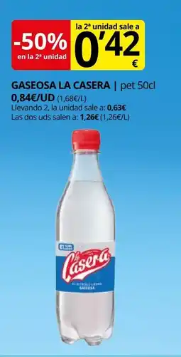 Supermercados MAS LA CASERA Gaseosa oferta