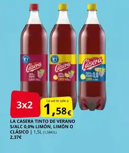 Supermercados MAS LA CASERA Tinto de verano s/alc 0,0% limón, limón o clásico oferta