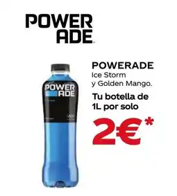 Supermercados MAS POWERADE Ice Storm y Golden Mango oferta