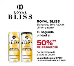 Supermercados MAS ROYAL BLISS Signature, Zero Azúcar, Limón y Berry oferta