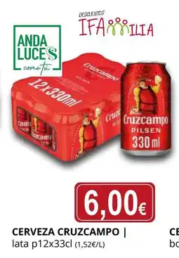 Supermercados MAS CRUZCAMPO Cerveza oferta