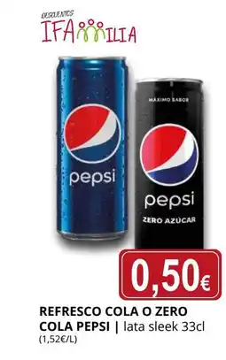 Supermercados MAS PEPSI Refresco cola o zero cola oferta