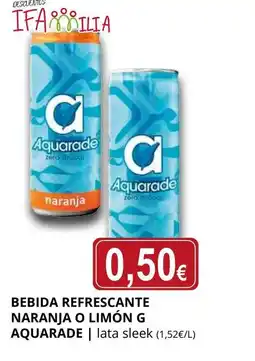 Supermercados MAS AQUARADE Bebida refrescante naranja o limón g oferta