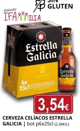 Supermercados MAS ESTRELLA GALICIA Cerveza celíacos oferta