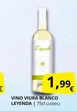 Supermercados MAS LEYENDA Vino viura blanco oferta